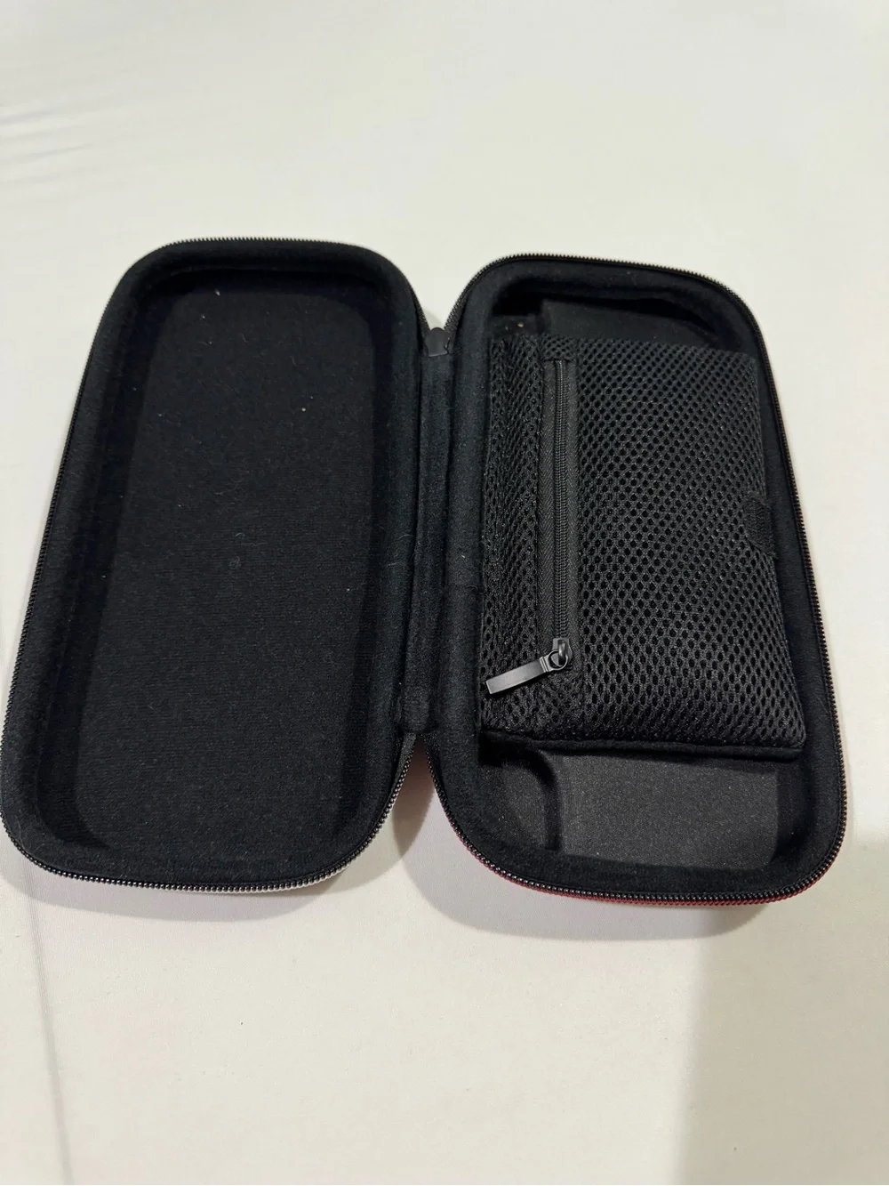 Nintendo Switch Official Hard Shell Travel Carrying Case Black Red Zipper